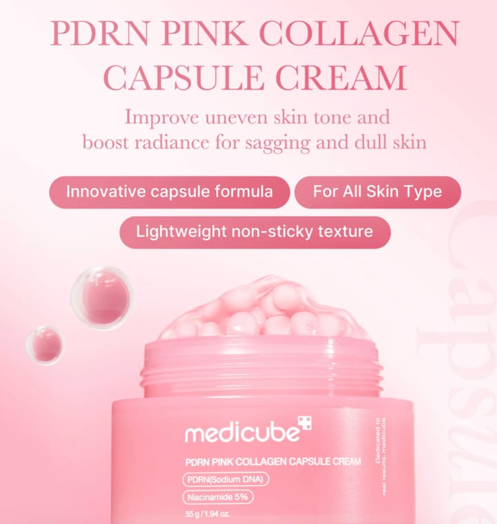 “Medicube PDRN Pink Collagen Capsule Cream – Hydrating & Firming”
