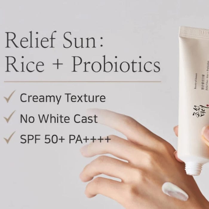 “Beauty of Joseon Relief Sun: Rice + Probiotics SPF50+ PA++++ – Lightweight Hydrating Sunscreen”